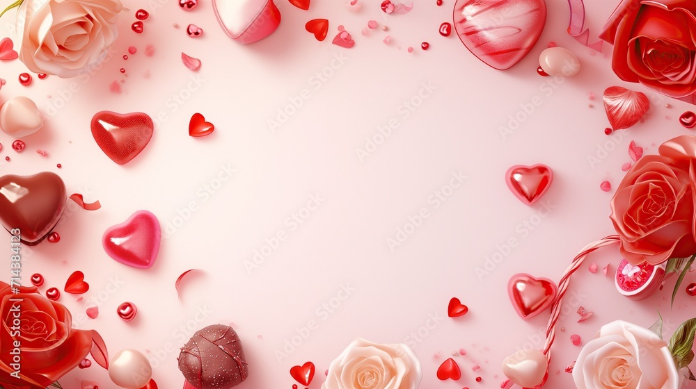 Blank white paper theme of sweet valentine.