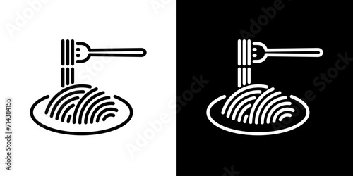 シンプルなパスタのアイコン