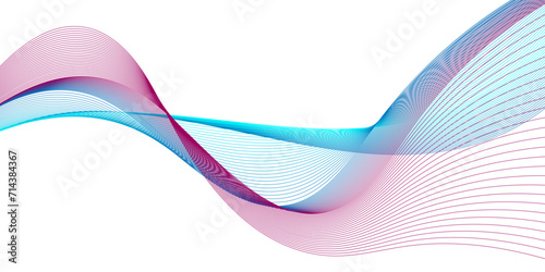 Abstract Dynamic color wave line background. flowing wave lines Design element for technology, science, modern concept.