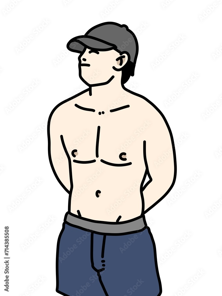 illustration of cartoon man on white background illustration of cartoon man on white background