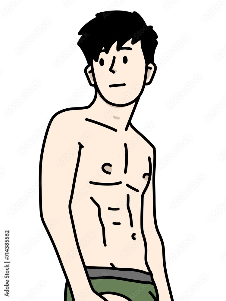 Fototapeta premium cartoon illustration of on white background