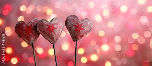 Hearts on star wand. photo