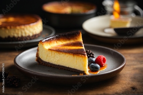 cheese pie with chocolate (Basque Burnt Cheesecake)