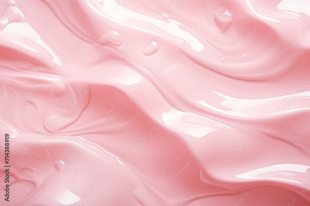 Obraz premium Close up of pink paint splashing on white background, abstract background