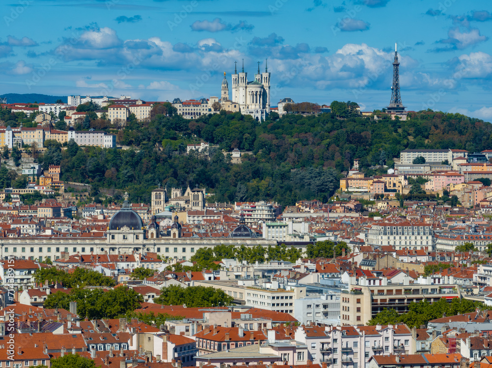 Obraz premium Basilica of Notre Dame of Fourviere - Lyon, France