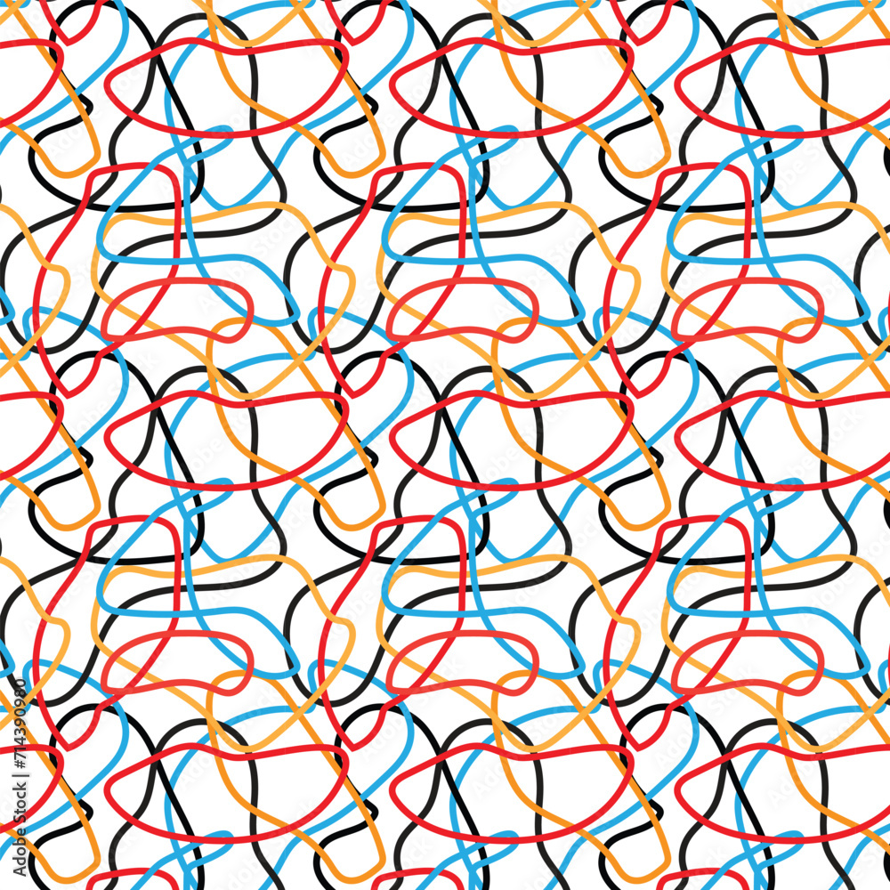 Colorful scribble pattern. stock illustration