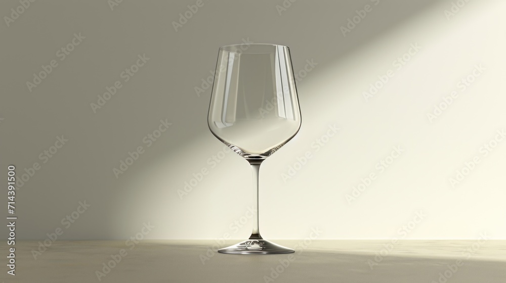 a wine glass sitting on a table with a shadow on the wall behind it and a light shining on the wall behind it and a white wall behind the glass. a wine glass sitting on a table with a shadow on the wall behind it and a light shining on the wall behind it and a white wall behind the glass.