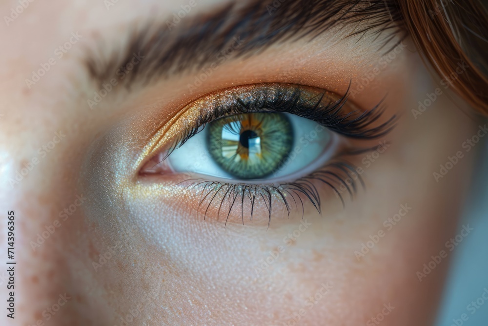 Fototapeta premium Close up view of female eye 