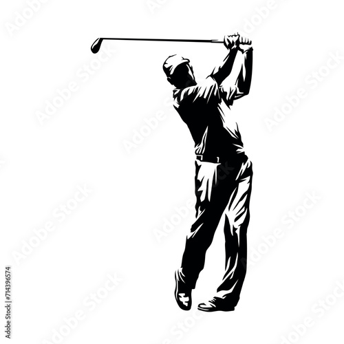 isolated golfer silhouette logo