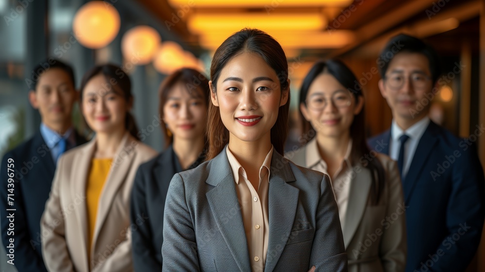 Professional Business Portrait Asian Business team in office Professional Business Portrait Asian Business team in office