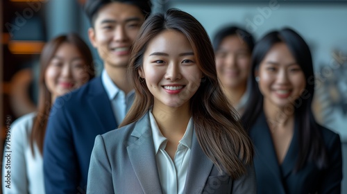 Professional Business Portrait Asian Business team in office