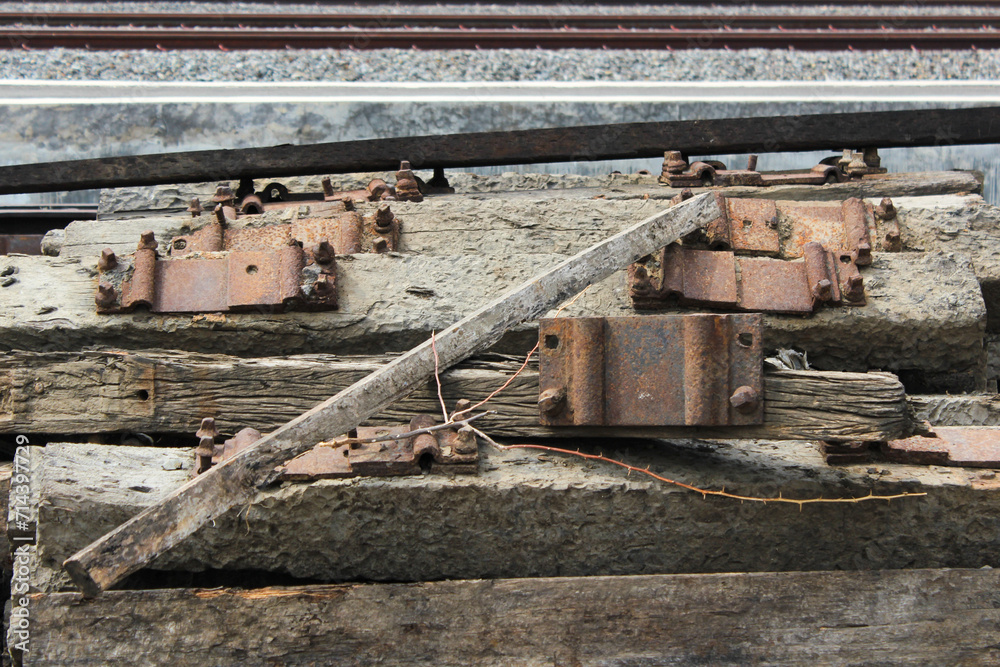 pile of concrete railway sleepers pile of concrete railway sleepers