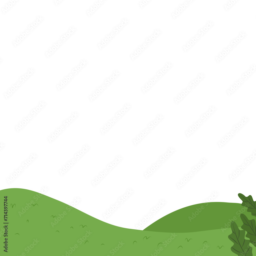Fototapeta premium Handdrawn hill illustration