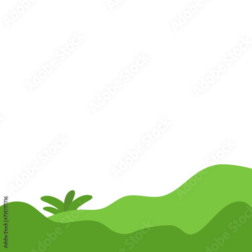 Handdrawn hill illustration