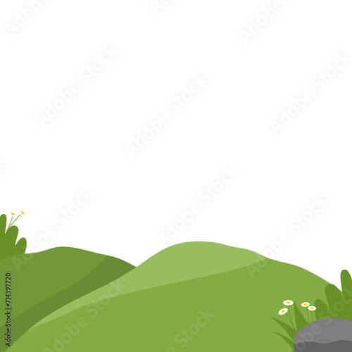 Handdrawn hill illustration