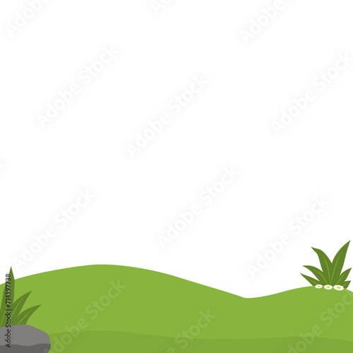 Handdrawn hill illustration