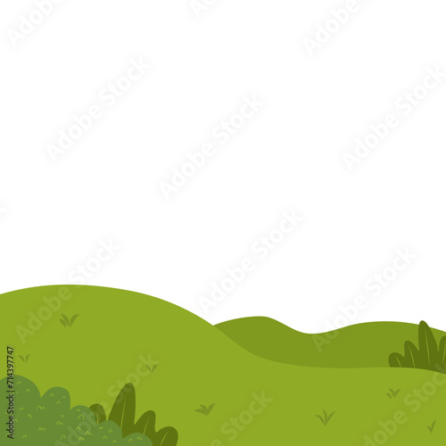 Handdrawn hill illustration