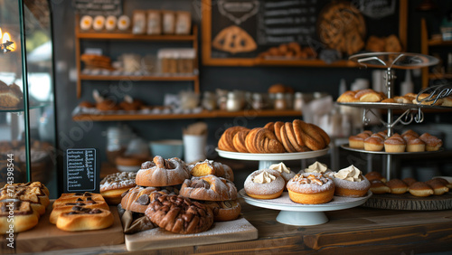 Cozy Café Delights: Freshly Baked Pastries Ready to Serve