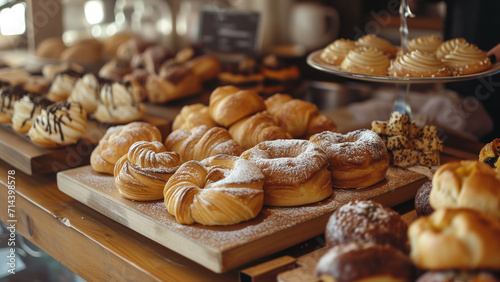 Cozy Café Delights: Freshly Baked Pastries Ready to Serve