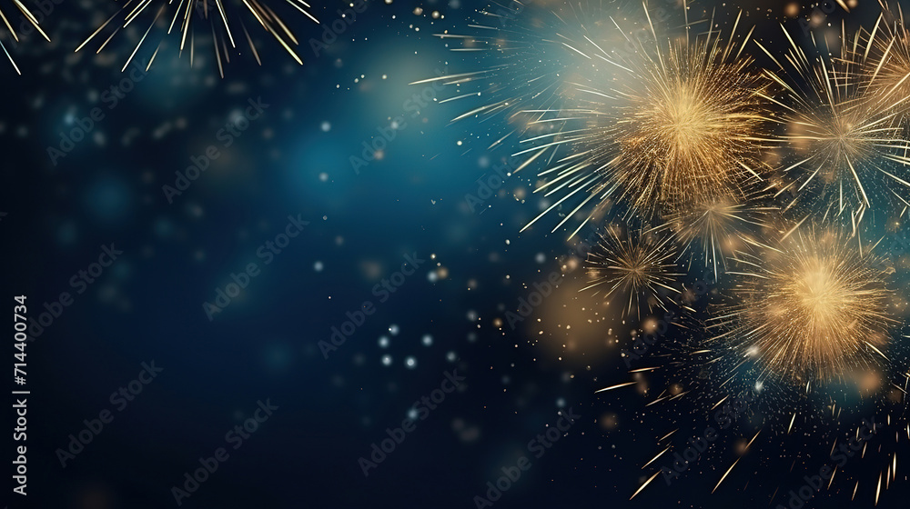 Fireworks on new year's day background Fireworks on new year's day background