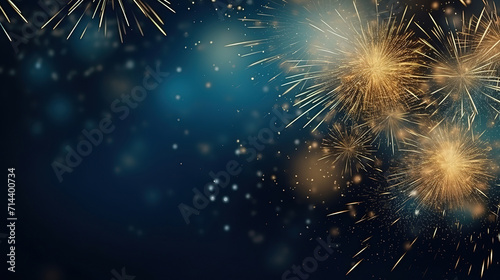 Fireworks on new year's day background