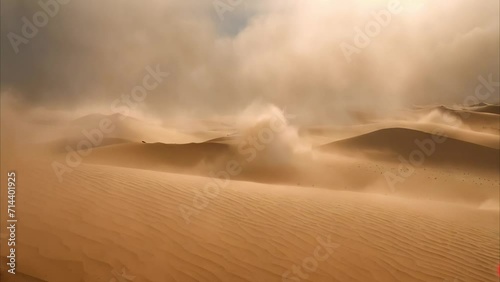 sandstorm in the desert video footage 2k 60fps photo
