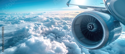 aircraft engine in the sky photo