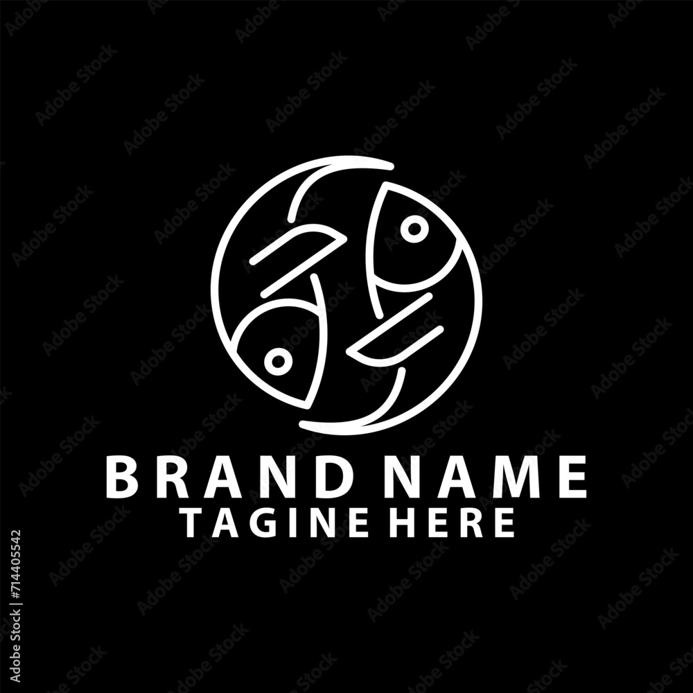 abstract letter s with fish logo design vector abstract letter s with fish logo design vector