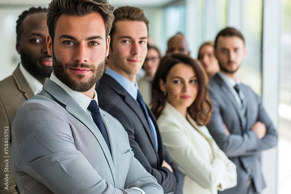 Successful group of business people at the office Successful group of business people at the office
