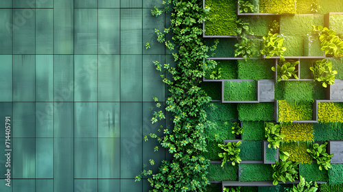 Living with Nature. Eco-Friendly Building and Sustainable Urban Design for an Environmentally Conscious City. Green Architecture and Urban Ecology with Nature  Beauty building  green environment.
