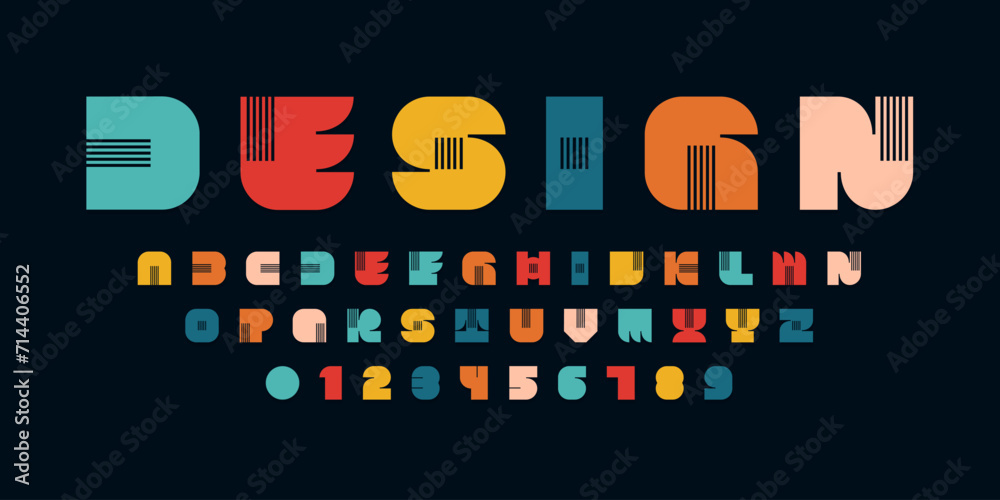 Modern abstract digital alphabet font. Minimal technology typography, Creative urban sport fashion futuristic font and with numbers. vector illustration Modern abstract digital alphabet font. Minimal technology typography, Creative urban sport fashion futuristic font and with numbers. vector illustration