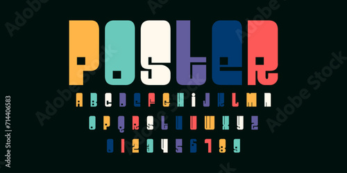 Modern abstract digital alphabet font. Minimal technology typography, Creative urban sport fashion futuristic font and with numbers. vector illustration