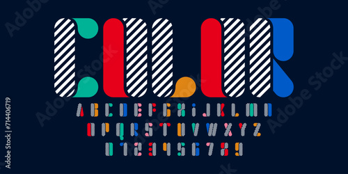 Modern abstract digital alphabet font. Minimal technology typography, Creative urban sport fashion futuristic font and with numbers. vector illustration