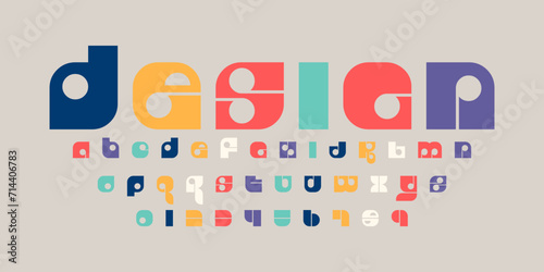 Modern abstract digital alphabet font. Minimal technology typography, Creative urban sport fashion futuristic font and with numbers. vector illustration