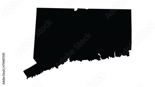 Animation forms a map of the state of Connecticut photo