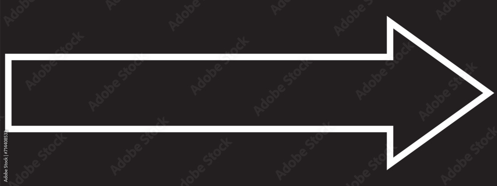 Long arrow vector icon. Black horizontal double arrow. Vector icon. Long arrow vector icon. Black horizontal double arrow. Vector icon.