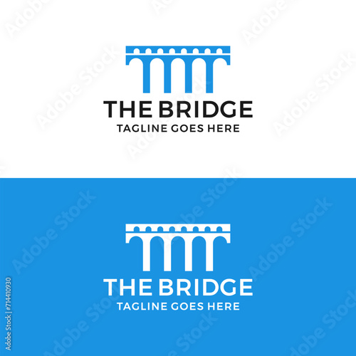 Bridge logo design icon vector template