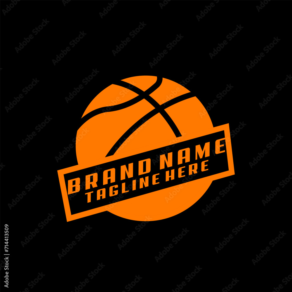 basket ball logo design vector