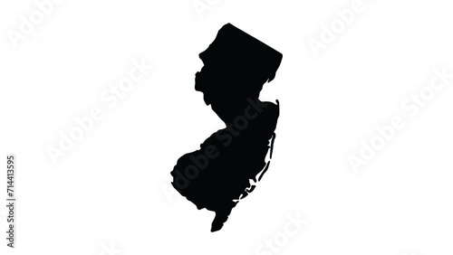 animation forming a map of the state of New Jersey photo