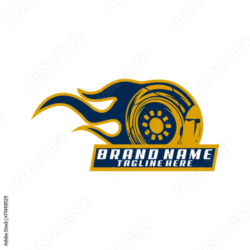 disc break logo design vector