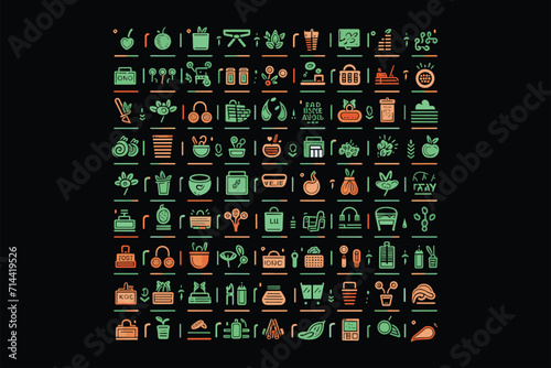 Equipment for water purificatio Fermer,tree ,eclectic  icons set vector neon Pro Vector,Chart line icons set. Graph, finance report, income growth, economy statistic, gantt diagram, infographic, mind 