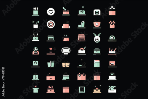 Equipment for water purificatio Fermer,tree ,eclectic  icons set vector neon Pro Vector,Chart line icons set. Graph, finance report, income growth, economy statistic, gantt diagram, infographic, mind 