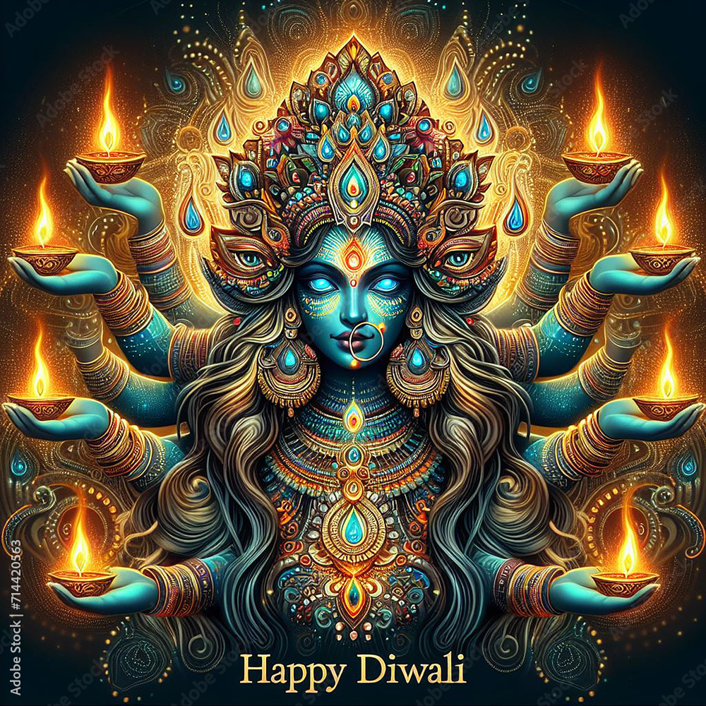 An fantasy design of happy diwali