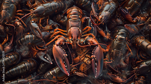  a large group of lobsters that are laying on top of a pile of other lobsters that are laying on top of each other in a pile of them.