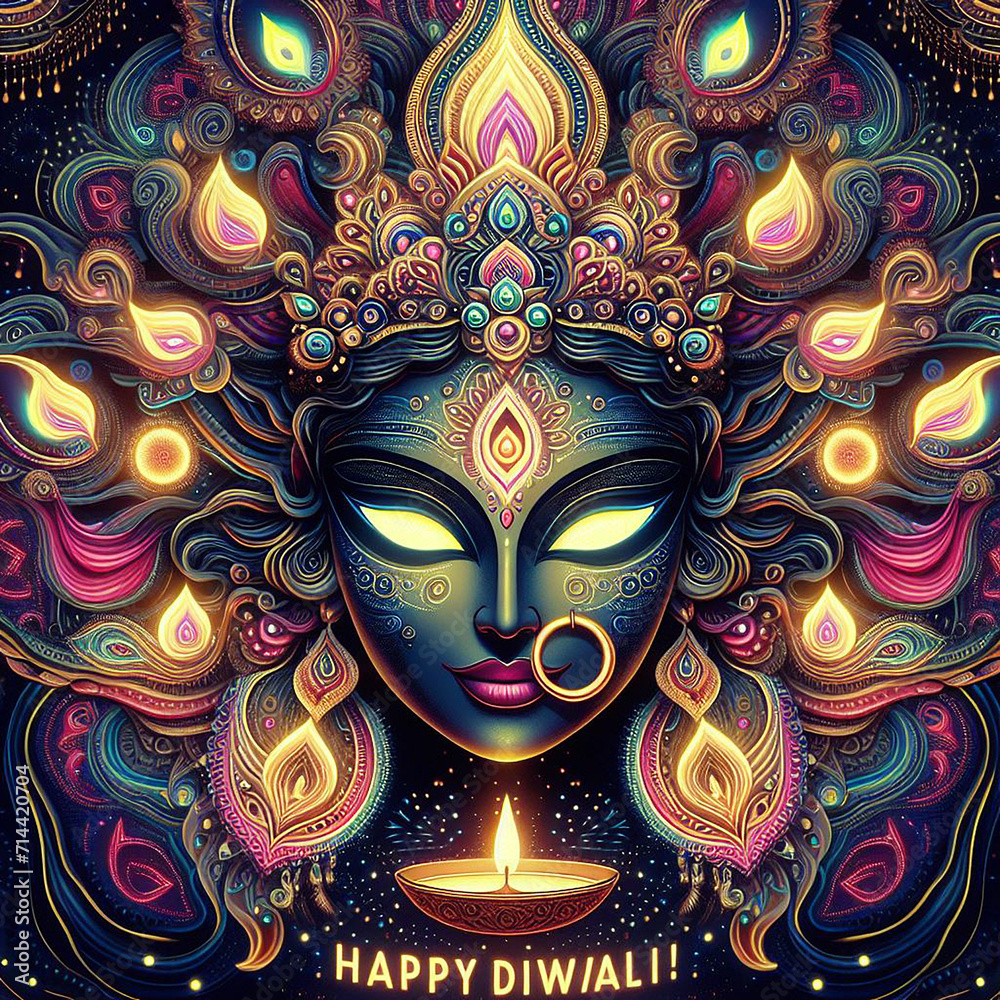 An fantasy design of happy diwali