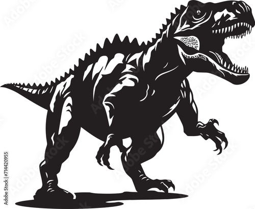 Fearless Flourish: T-Rex Vector Logo with Edgy Appeal © ROHIT