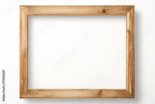 Maqueta de marco de fotos realista. Retrato grande a3, a4 maqueta de marco de madera en una pared blanca en blanco. Marco de póster simple, limpio, moderno y minimalista. Maqueta de marco de imagen ve