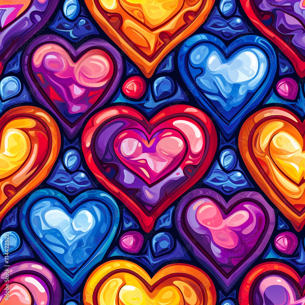 Heart Valentine's Pattern, AI designed Heart Valentine's Pattern, AI designed