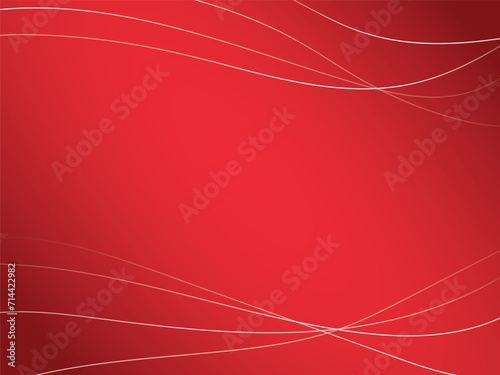 Vibrant Red Wave Design: Abstract background with dynamic lines, curves, and gradients, perfect for Christmas themed illustrations, business cards, and web concepts