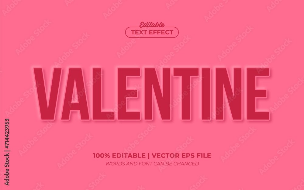 Valentine Pink 3D Embossed Editable Text Effect, Editable Font Style Premium Vector Valentine Pink 3D Embossed Editable Text Effect, Editable Font Style Premium Vector